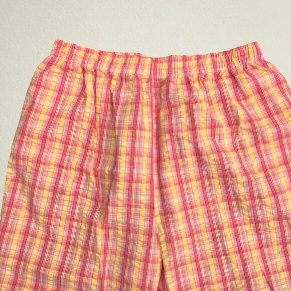 Vintage Appleseed's pink and yellow plaid seersucker pants, preppy academia - Picture 3 of 9